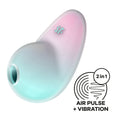 Satisfyer Pixie Dust - Mint/Pink - Mint/Pink USB Rechargeable Vibrating Air Pulse Stimulator with 2-in-1 air pulse and vibration feature.