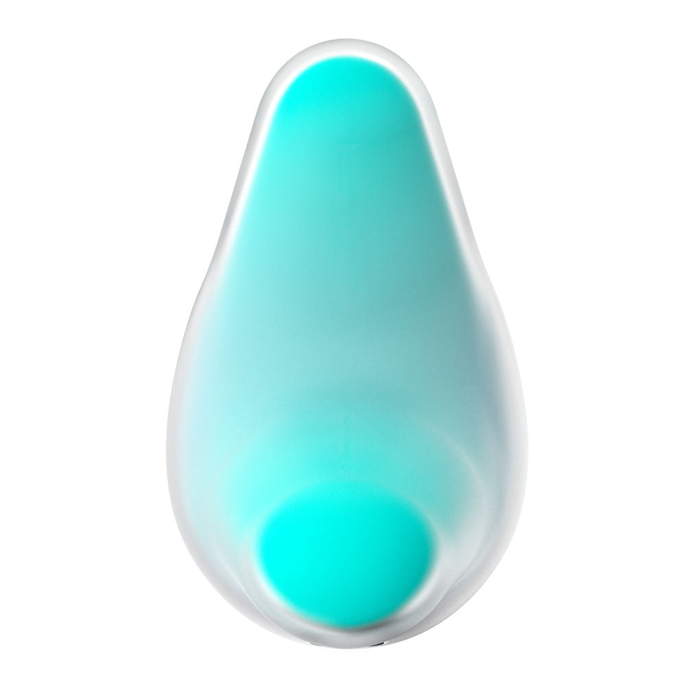 Satisfyer Mermaid Vibes - Mint/Pink - Mint/Pink USB Rechargeable Air Pulse Stimulator view from above.