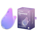 Satisfyer Mermaid Vibes - Violet/Pink - Violet/Pink USB Rechargeable Air Pulse Stimulator with packaging.