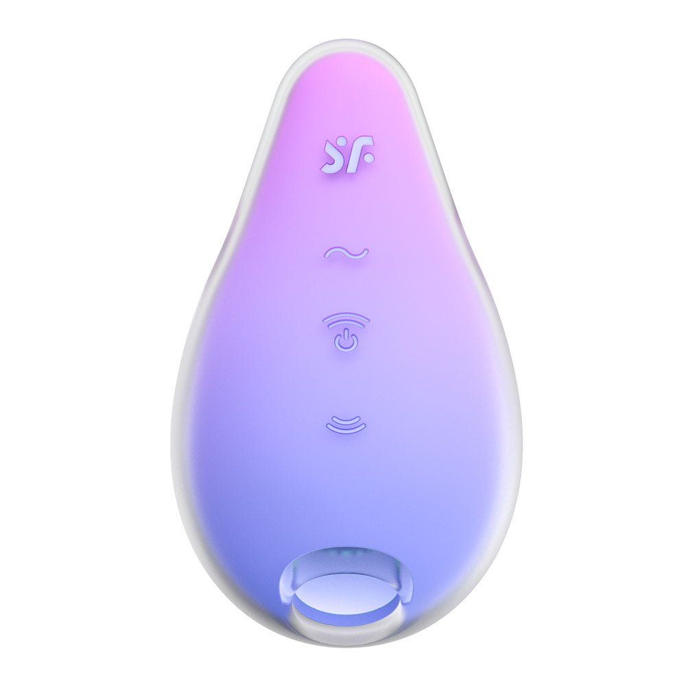 Satisfyer Mermaid Vibes - Violet/Pink - Violet/Pink USB Rechargeable Air Pulse Stimulator featuring sleek design and controls.