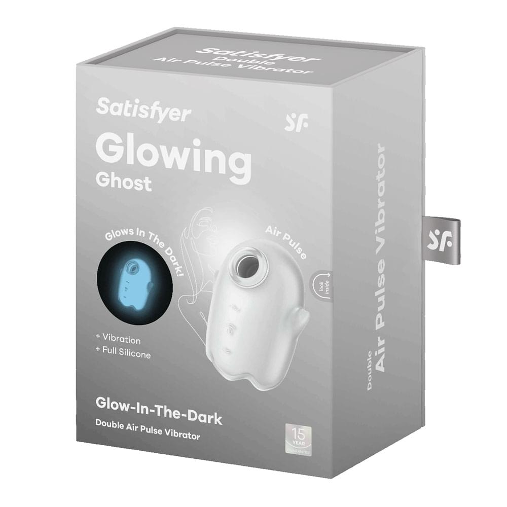 Satisfyer Glowing Ghost -  - Ka Tiaho i te Pō  Whakaoho Hihiko Hau Whakakīhia e te USB