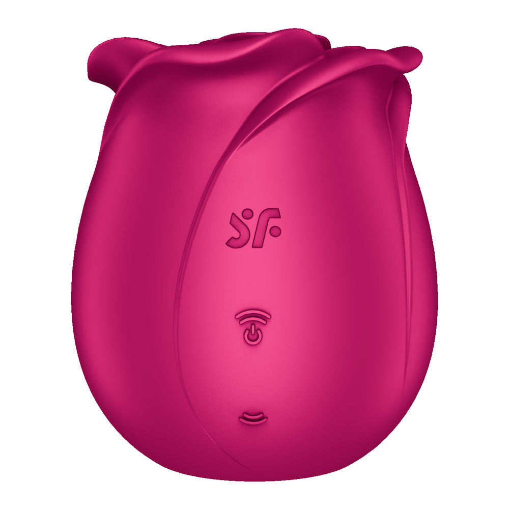 Satisfyer Pro 2 Classic Blossom - USB Rechargeable Air Pulse Rose Stimulator in vibrant pink flower design.