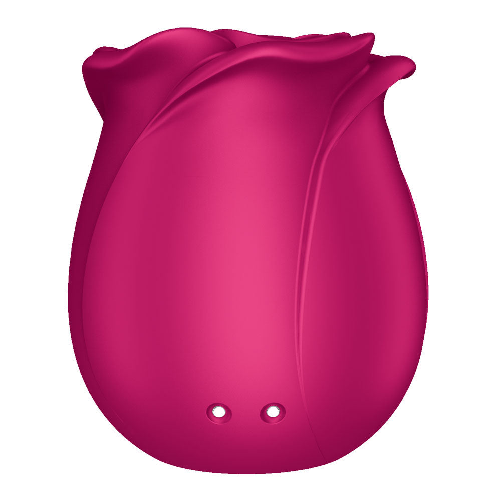 Satisfyer Pro 2 Classic Blossom -  USB Rechargeable Air Pulse Rose Stimulator in vibrant pink color.