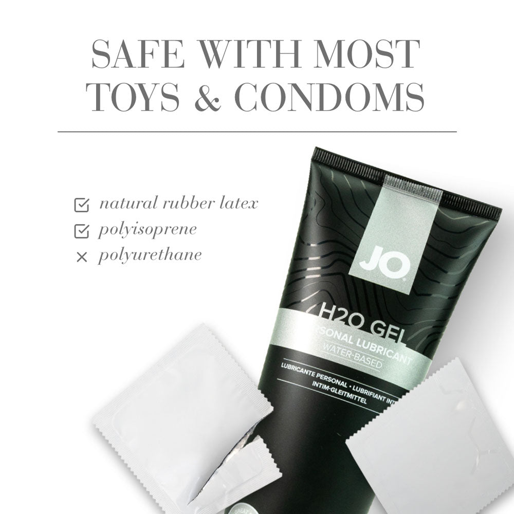 JO H2O Gel Original Lube - 120 mL - Thick Water Based Lubricant - 120 ml Tube safe with most toys & condoms