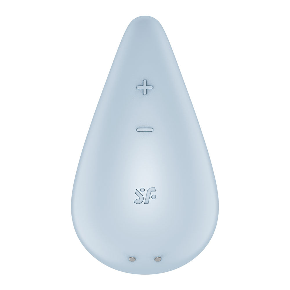 Satisfyer Dew Drop - Light USB Rechargeable Stimulator device with user controls in sleek design.