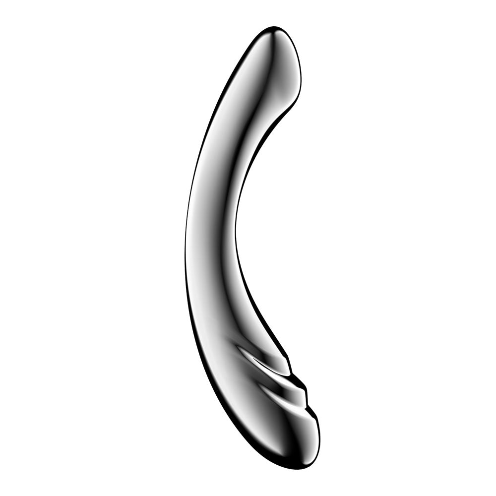 Satisfyer Pure Gravity 3 - Steel 21 cm Dildo with a sleek curved design for G-spot stimulation.