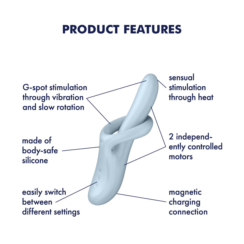Satisfyer Heat Flex 4 -  -  USB Rechargeable Heating Vibrator product features including G-spot stimulation and body-safe silicone.