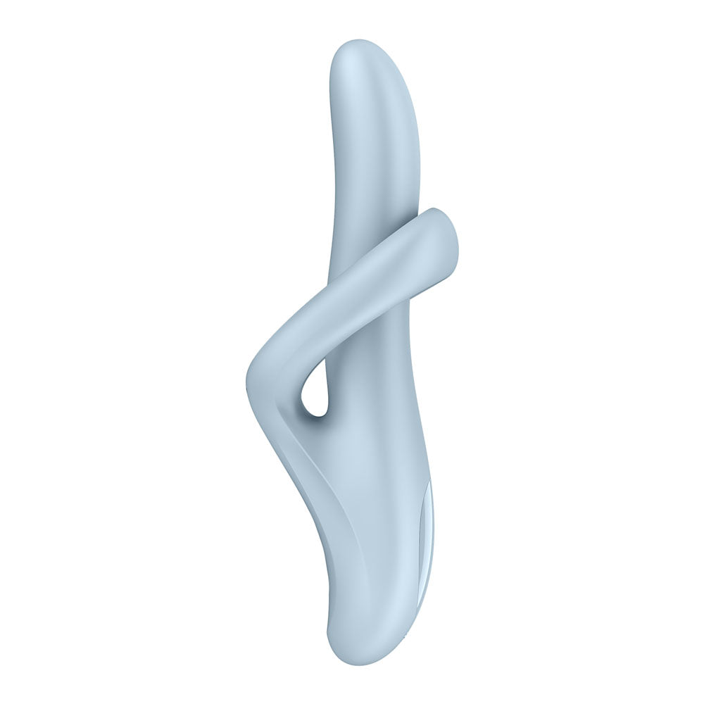 Satisfyer Heat Flex 4 -  -  USB Rechargeable Heating Vibrator in blue, designed for intimate pleasure and stimulation.