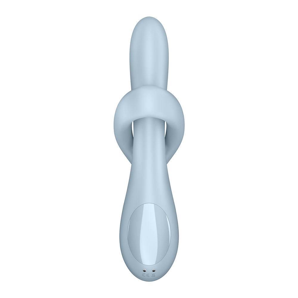 Satisfyer Heat Flex 4 -  -  USB Rechargeable Heating Vibrator in soft blue color, designed for intimate moments.