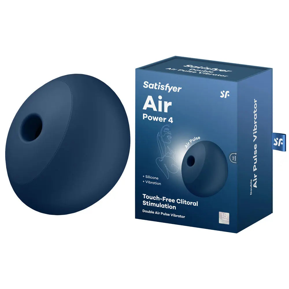 Satisfyer Air Power 4 - Navy USB Rechargeable Air Pulse Stimulator Satisfyer Discreet Intimate Essentials.