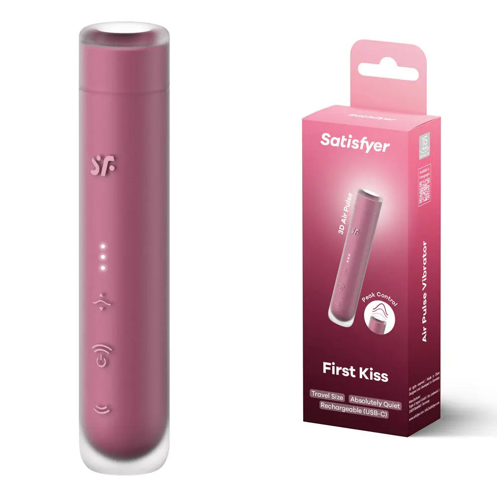Satisfyer First Kiss -  USB Rechargeable Air Pulse Stimulator Satisfyer Discreet Intimate Essentials.