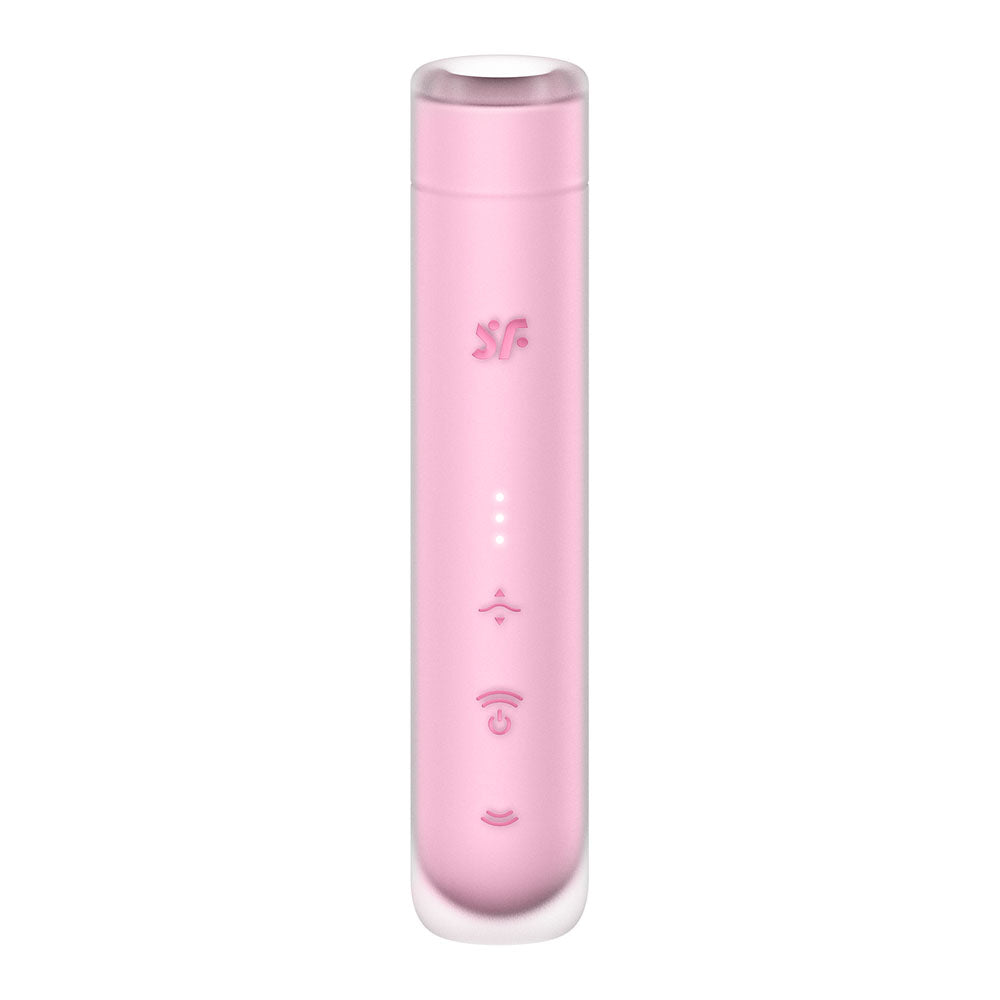 Satisfyer First Kiss - USB Rechargeable Air Pulse Stimulator in pink designed for gentle intimate exploration.