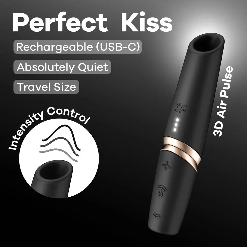 Satisfyer Perfect Kiss -  USB Rechargeable Air Pulse Stimulator Satisfyer Discreet Intimate Essentials.