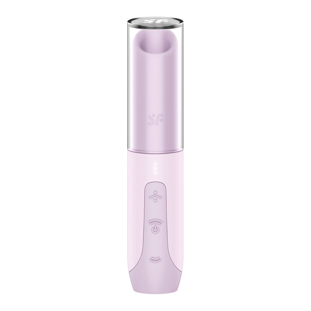 Satisfyer Secret Kiss - Lilac USB Rechargeable Air Pulse Stimulator with hygiene cap and compact design.