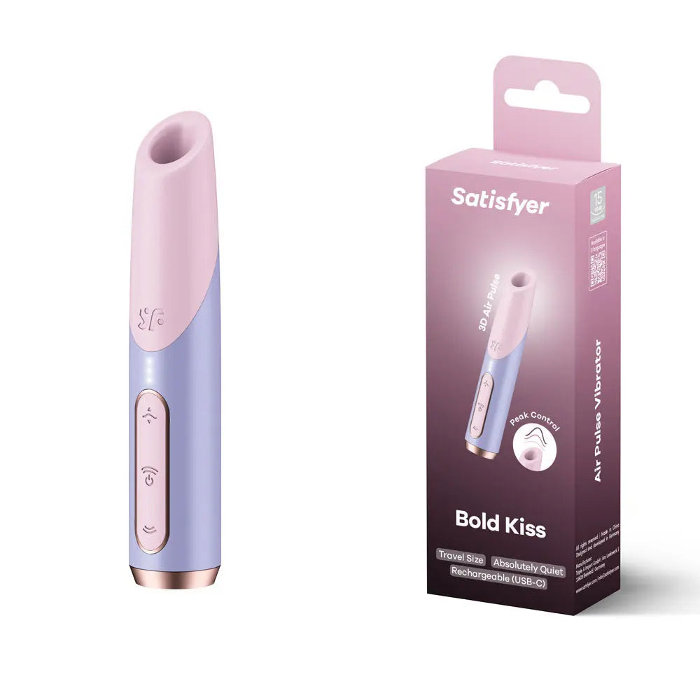 Satisfyer Bold Kiss -  USB Rechargeable Air Pulse Stimulator Satisfyer Discreet Intimate Essentials.