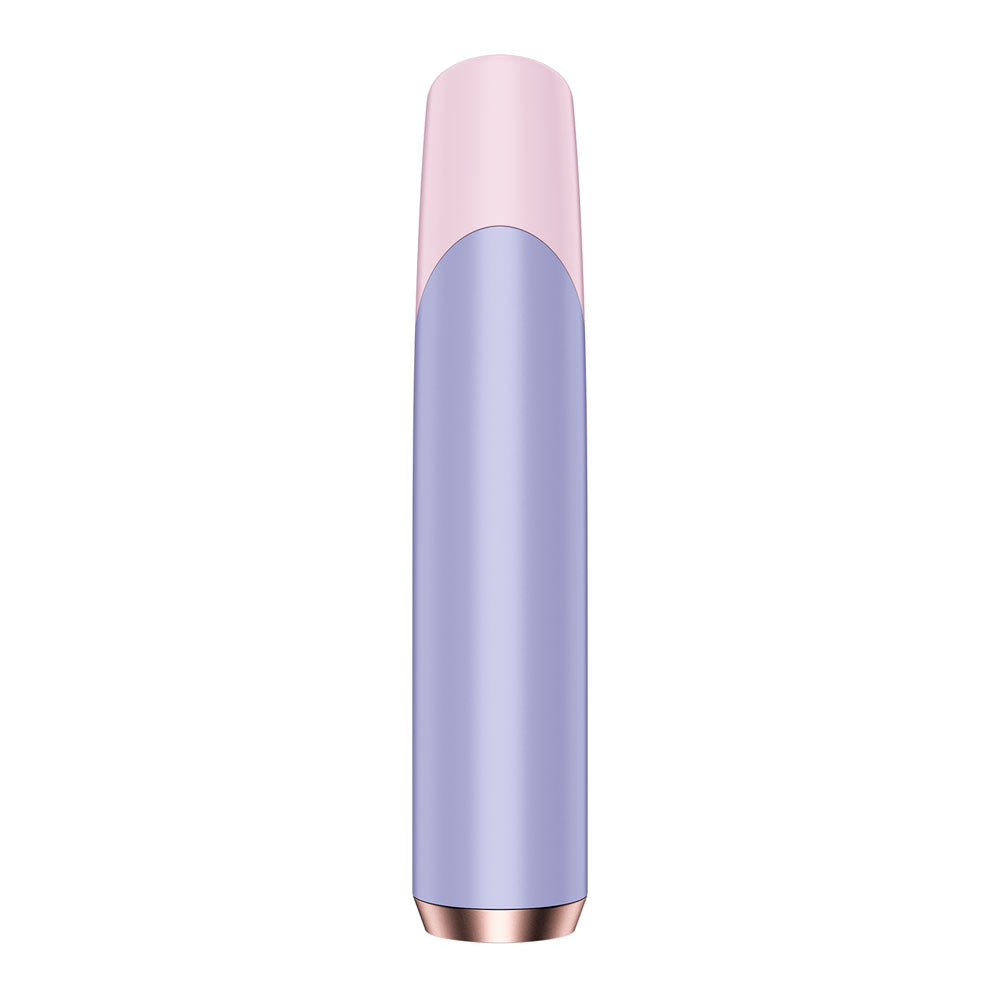 Satisfyer Bold Kiss -  USB Rechargeable Air Pulse Stimulator in a sleek blue and pink design for ultimate pleasure.