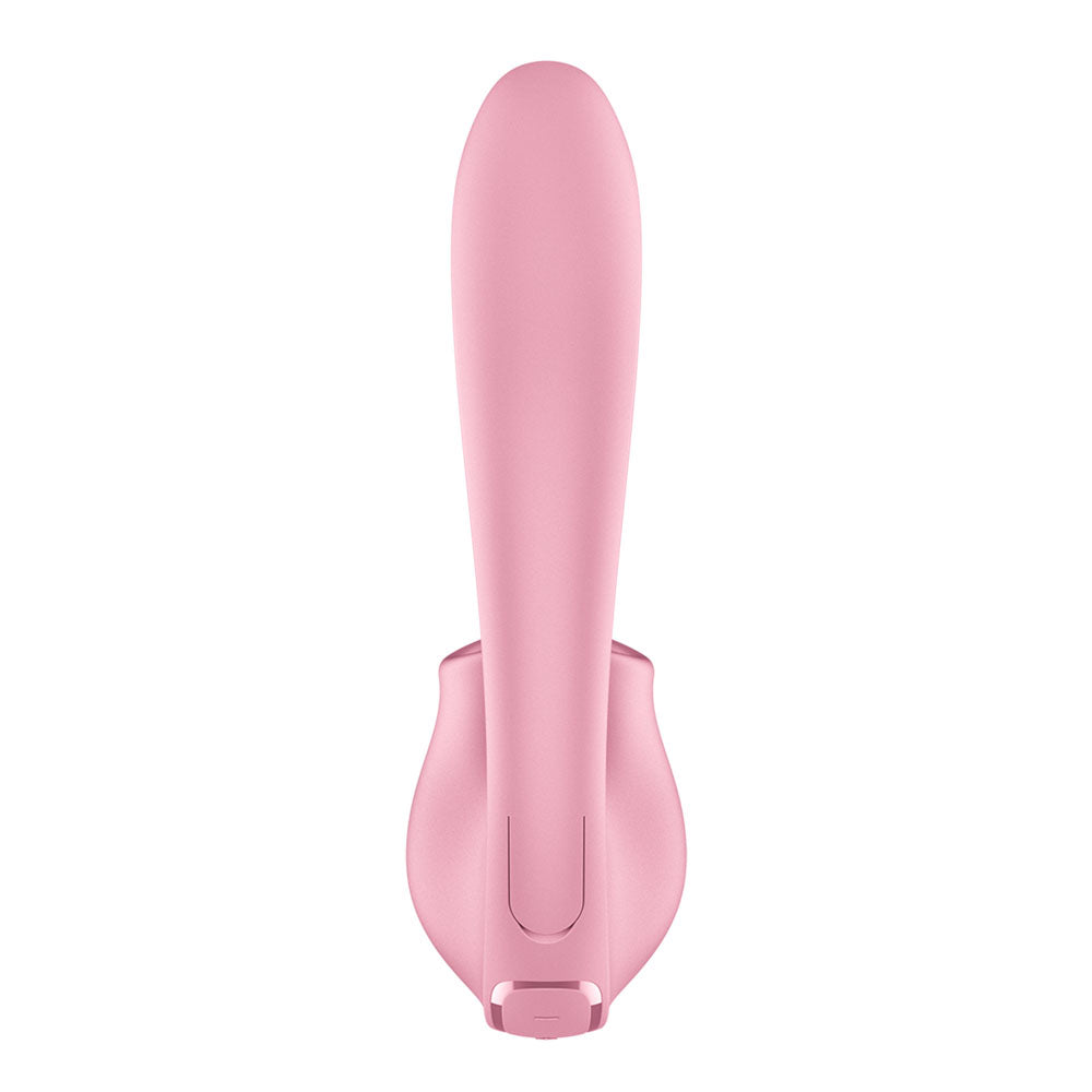 Satisfyer Tongue Genius - USB Rechargeable Vibrator with Flicking Clit Stimulator in pink, designed for intense pleasure.