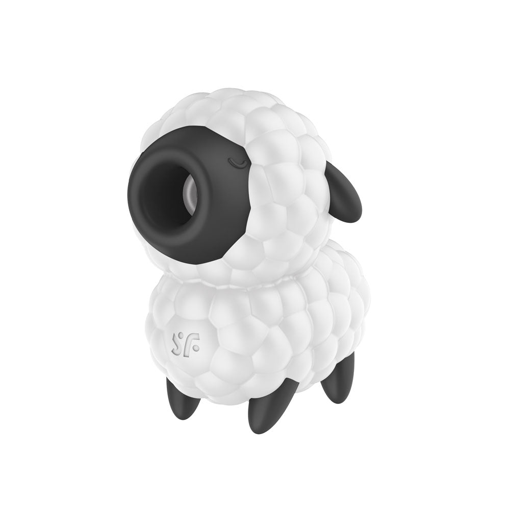 Satisfyer Dreamy Sheep - /Black USB Rechargeable Vibrating Air Pulse Stimulator cute design for intimate essentials.