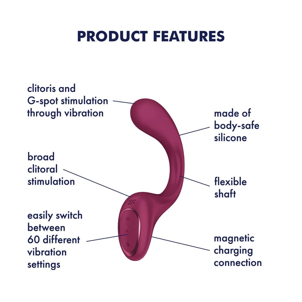 Satisfyer G For Goddess 2 - Waina - Waina 18.8 cm Te Wiri Hiko USB me te Whakaoho Tuke