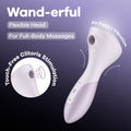 Satisfyer Wand-erful - Violet 15.8 cm USB Rechargeable Air Pulse Massage Wand with flexible head for full-body massages.