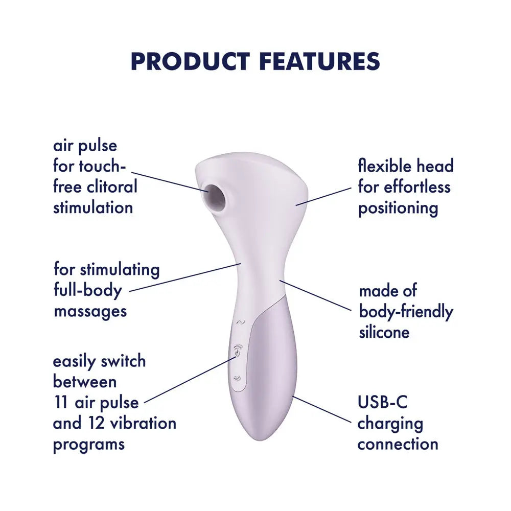 Satisfyer Wand-erful - Violet 15.8 cm USB Rechargeable Air Pulse Massage Wand Satisfyer Discreet Intimate Essentials.