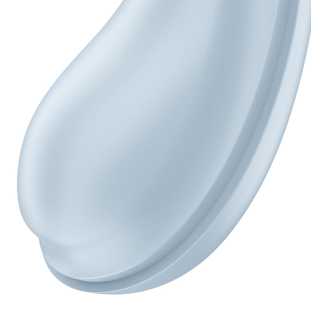 Satisfyer Drop To Go -  -  USB Rechargeable Clitoral Stimulator close-up showing sleek design and material.