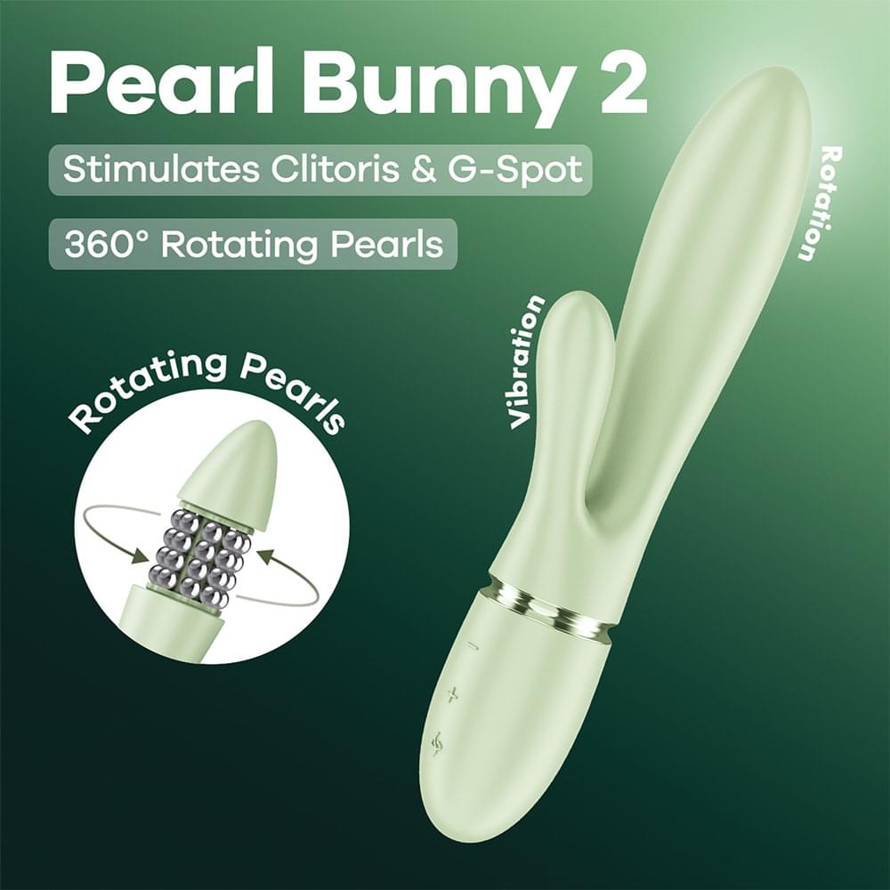Satisfyer Pearl Bunny 2 - Mā - Mā 21.5 cm He Pūrere Wiri Konī Hiko USB-C