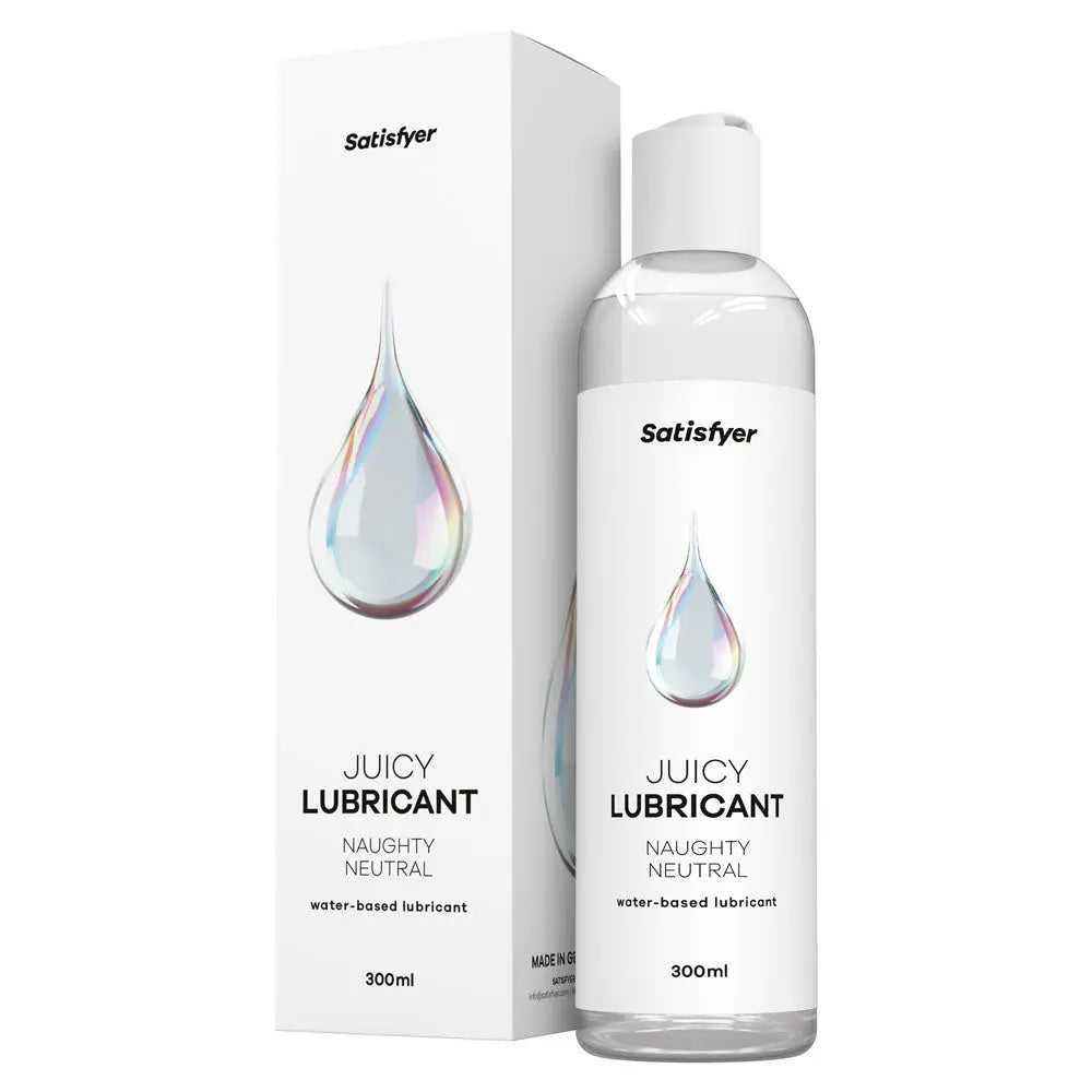 Satisfyer Juicy Lubricant 300 ml Naughty Neutral - Unscented Water Based Lubricant - 300 ml Bottle Satisfyer Discreet Intimate Essentials.