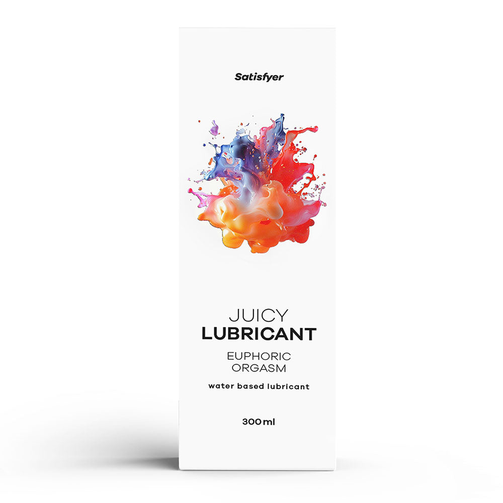 Satisfyer Juicy Lubricant 300 ml Euphoric Orgasm - water based lubricant for intimate essentials.