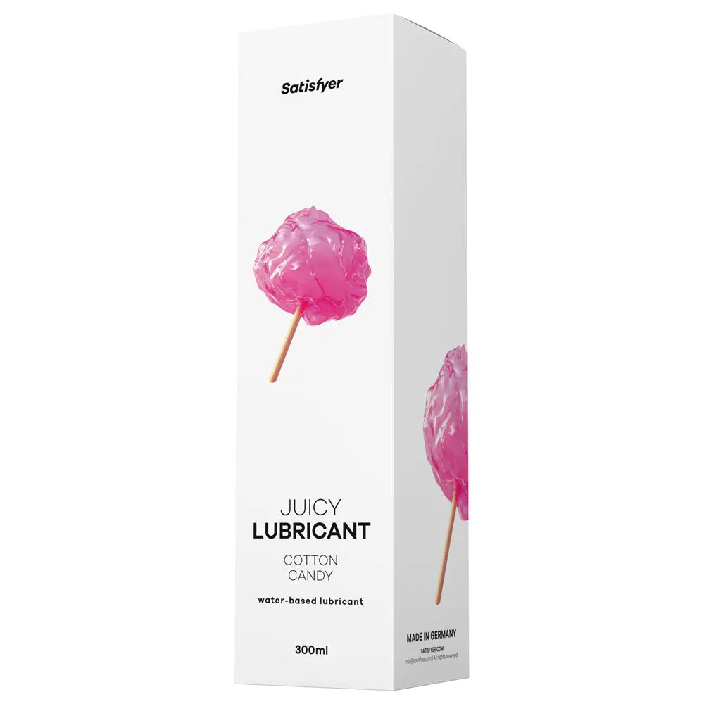 Satisfyer Juicy Lubricant 300 ml Cotton Candy - Cotton Candy Scented Water Based Lubricant - 300 ml Bottle Satisfyer Discreet Intimate Essentials.