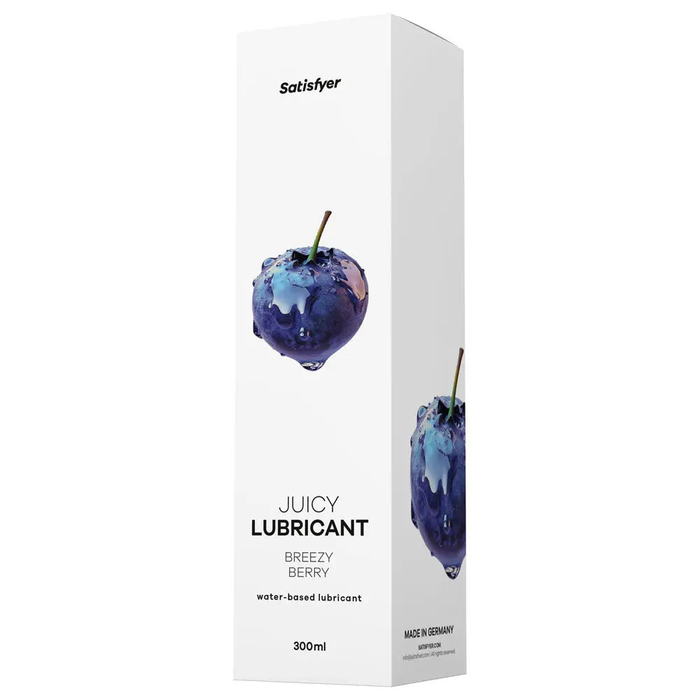 Satisfyer Juicy Lubricant 300 ml Breezy Berry - Blueberry Scented Water Based Lubricant - 300 ml Bottle Satisfyer Discreet Intimate Essentials.