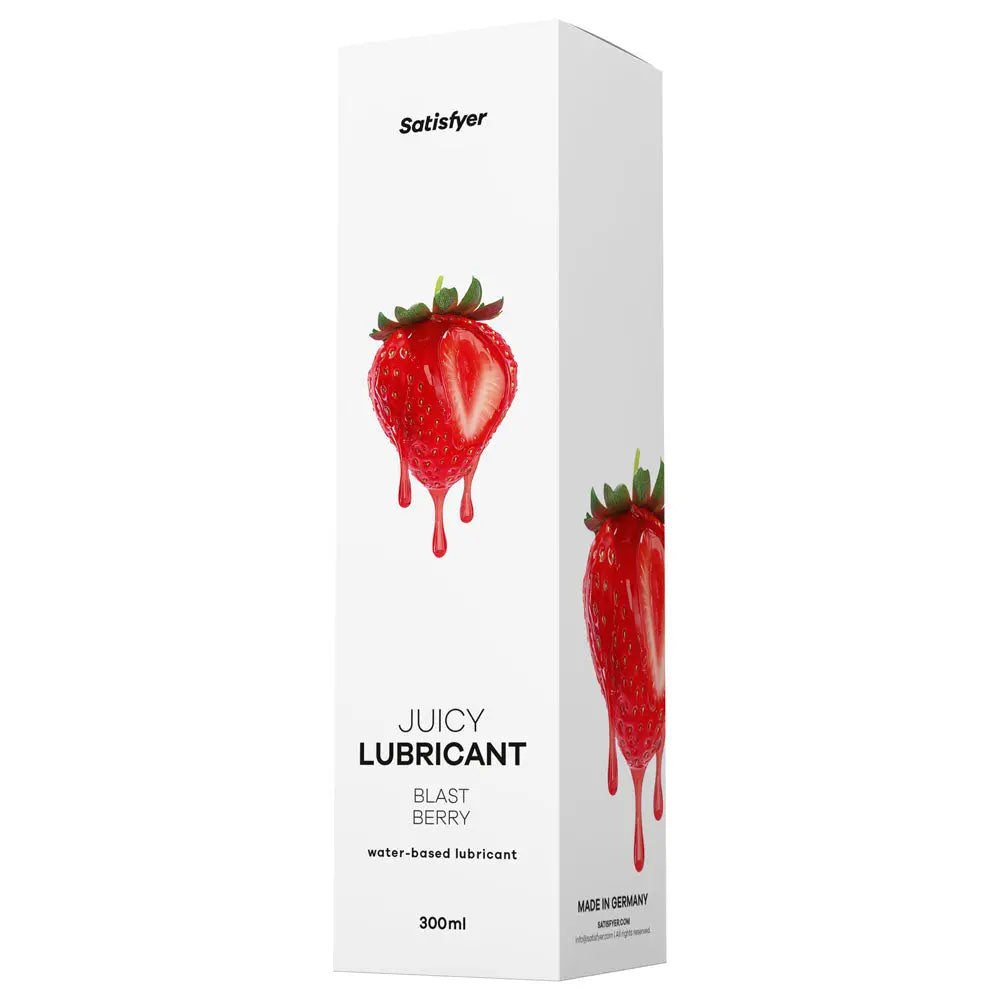 Satisfyer Juicy Lubricant 300 ml Blast Berry - Strawberry Scented Water Based Lubricant - 300 ml Bottle Satisfyer Discreet Intimate Essentials.