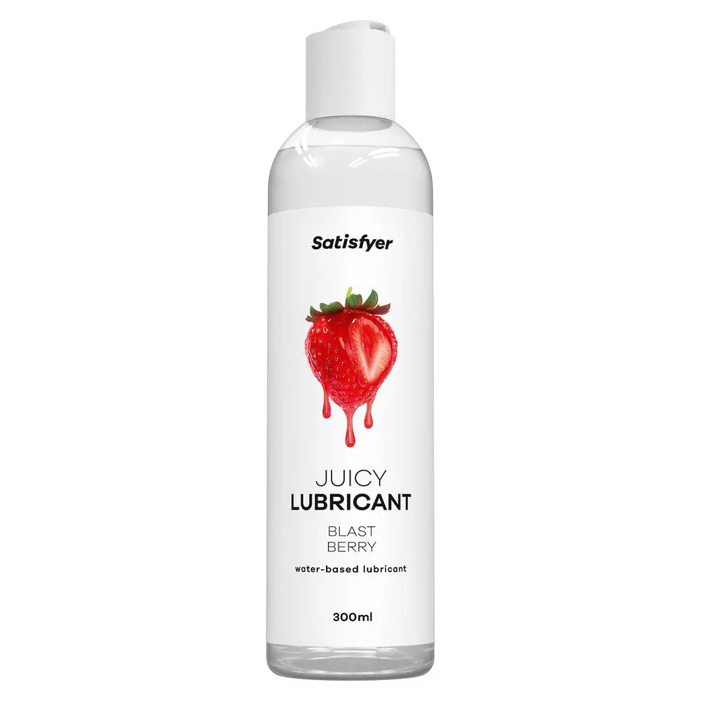 Satisfyer Juicy Lubricant 300 ml Blast Berry - Strawberry Scented Water Based Lubricant - 300 ml Bottle Satisfyer Discreet Intimate Essentials.