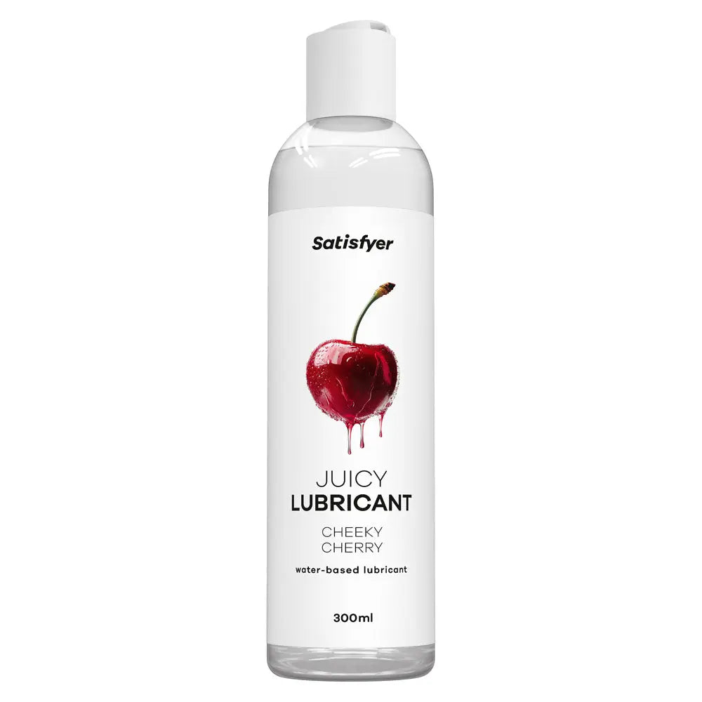 Satisfyer Juicy Lubricant 300 ml Cheeky Cherry - Cherry Scented Water Based Lubricant - 300 ml Bottle Satisfyer Discreet Intimate Essentials.
