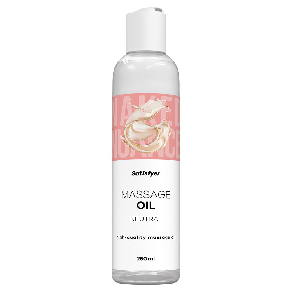 Satisfyer Massage Oil 250 ml Neutral - Unscented Massage Oil - 250 ml Bottle, high-quality fragrance-free massage oil