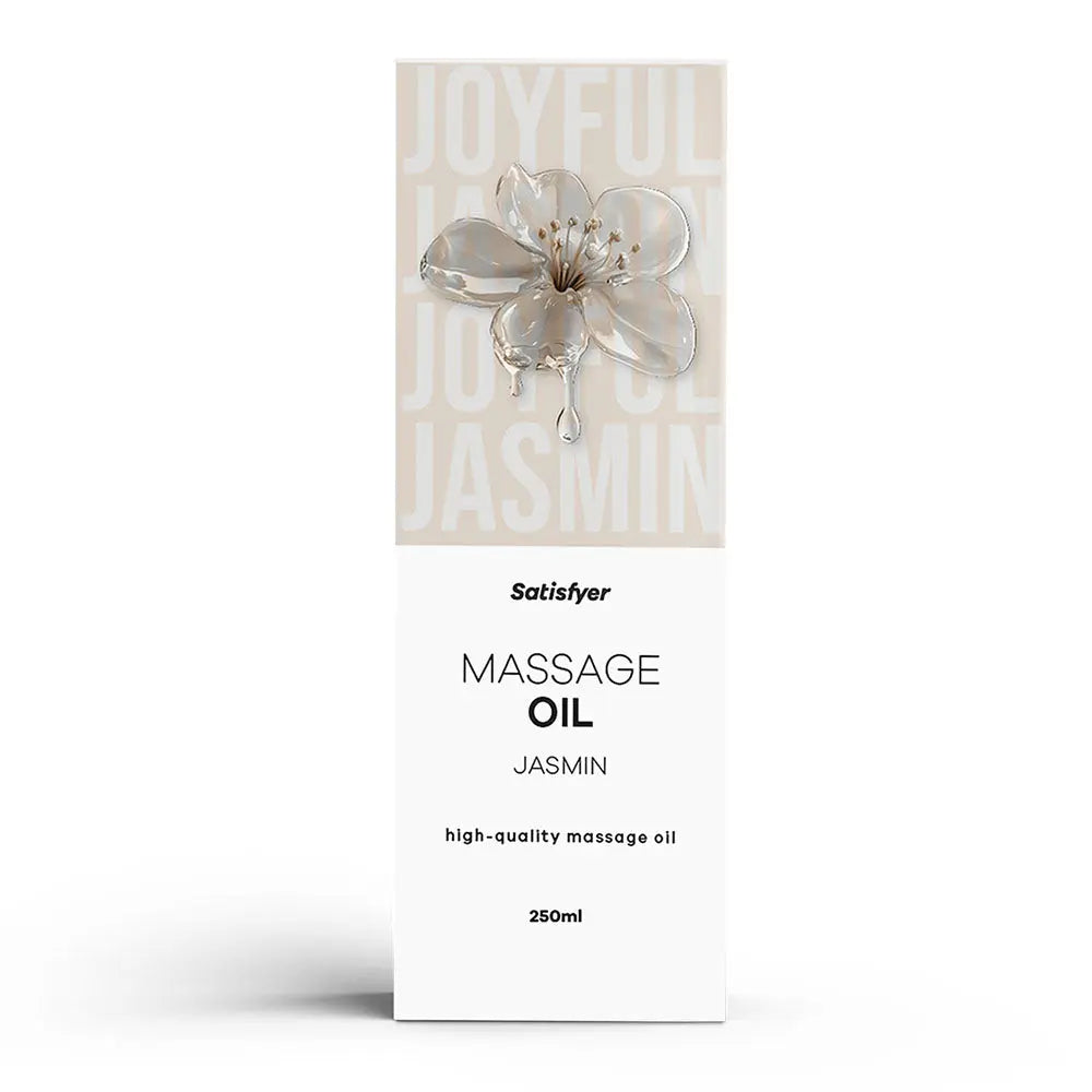 Satisfyer Massage Oil 250 ml Jasmine - Jasmine Scented Massage Oil - 250 ml Bottle Satisfyer Discreet Intimate Essentials.
