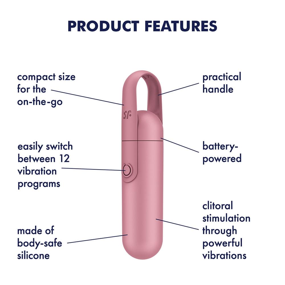 Satisfyer Bullet Groove - Battery Series - Rose  9.8 cm Bullet