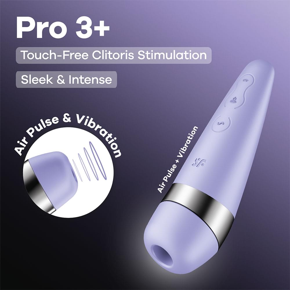 Satisfyer Pro 3+  -  USB-Rechargeable Air Pulse Clitoral Stimulator with Vibration