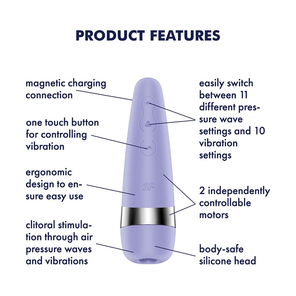 Satisfyer Pro 3+  -  USB-Rechargeable Air Pulse Clitoral Stimulator with Vibration