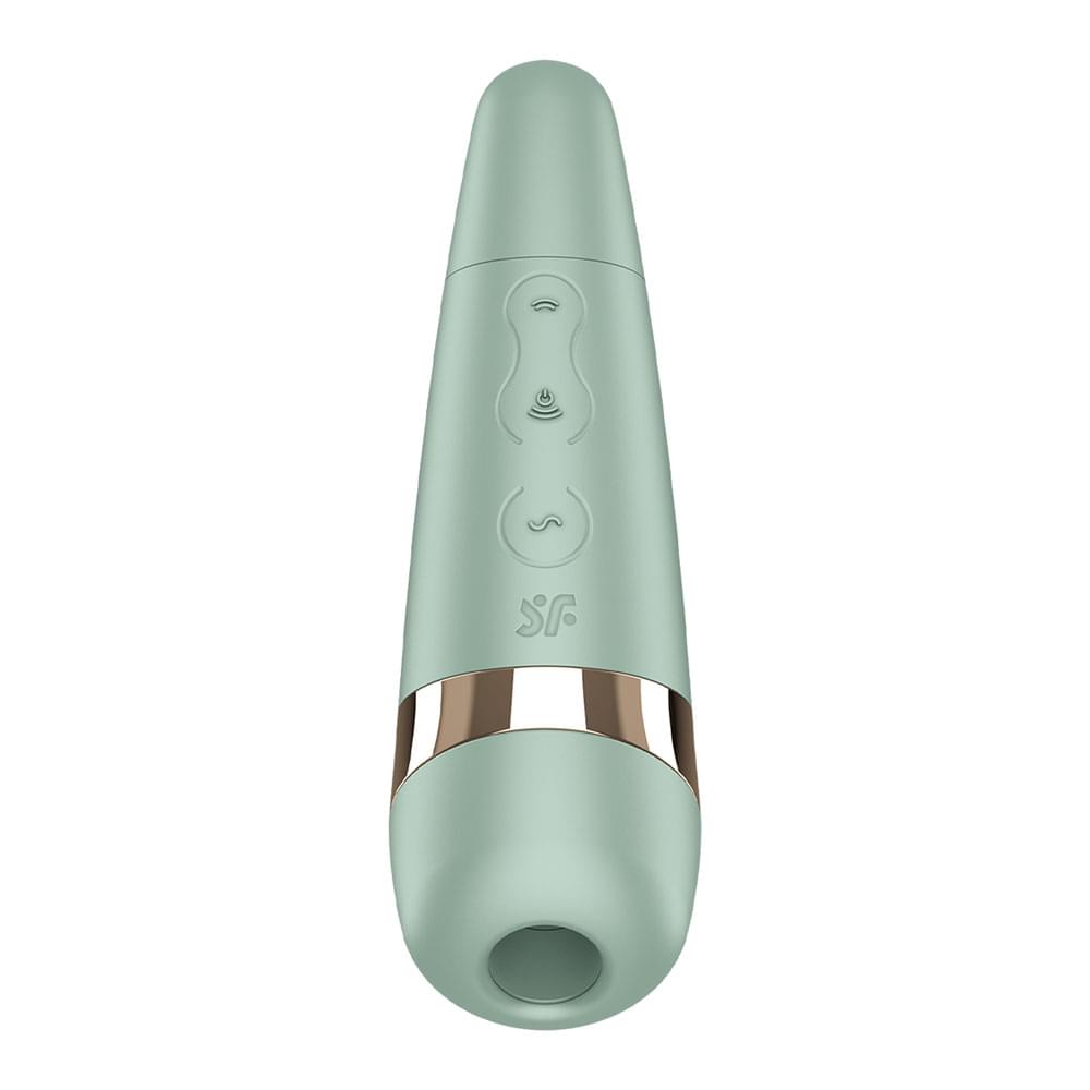 Satisfyer Pro 3+ Battery Series - Mint - Mint  Air Pulse Clitoral Stimulator with Vibration