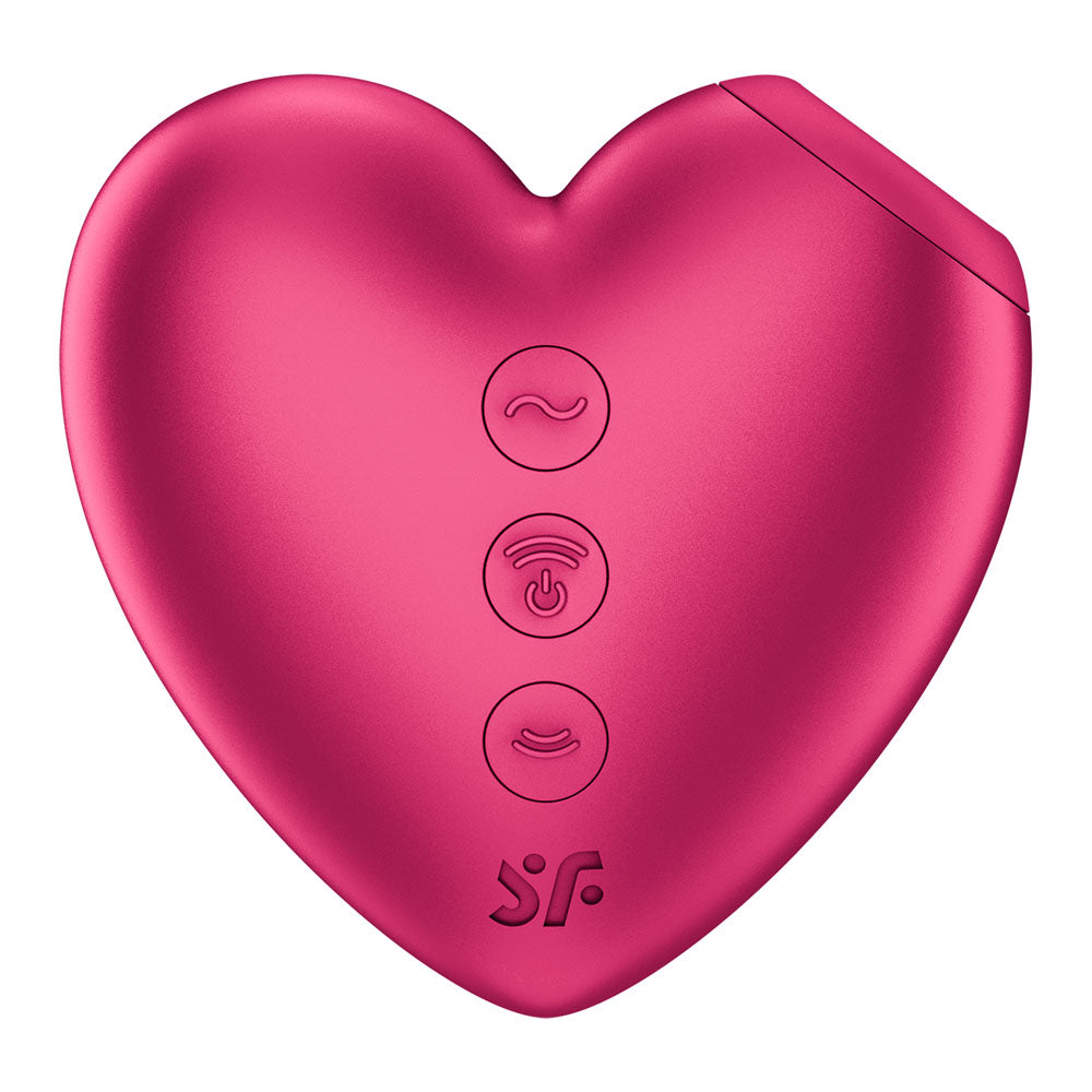 Satisfyer Cutie Heart - Battery Operated - Air Pulsation Stimulator with Vibration in vibrant heart shape.