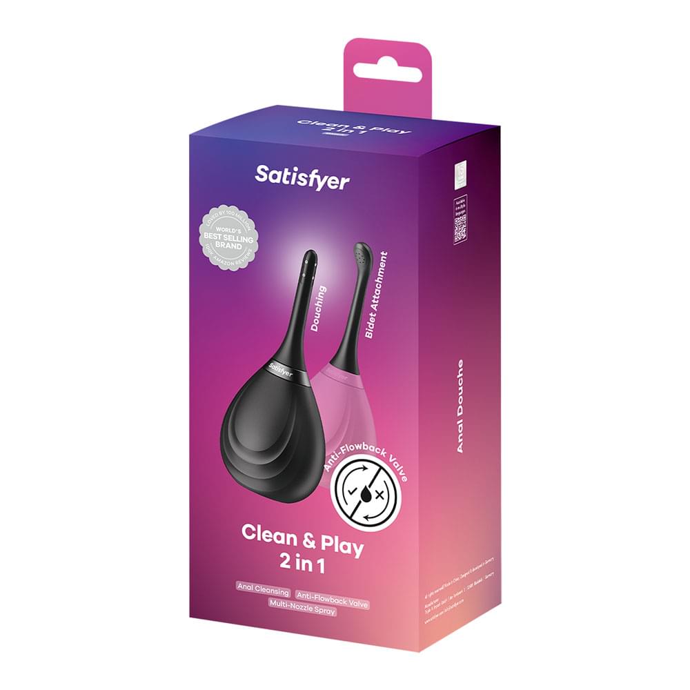 Satisfyer Clean & Play 2-in-1 -  Unisex Douche with 2 Nozzles