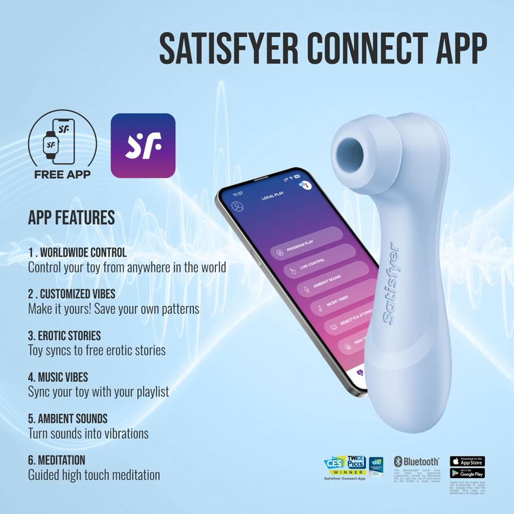Satisfyer Pro 2 Generation 4 - Serene  -  Touch-Free USB-C Rechargeable Clitoral Stimulator with App Control