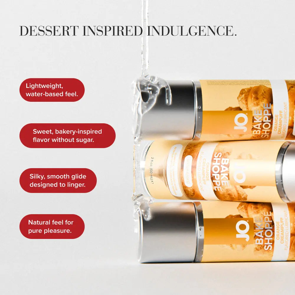 Affordable quality JO Bake Shoppe - Orange Creampuff - Orange Creampuff Flavoured Water Based Lubricant - 60 ml Bottle  from JO by Discreet Intimate Essentials with Discreet Delivery 