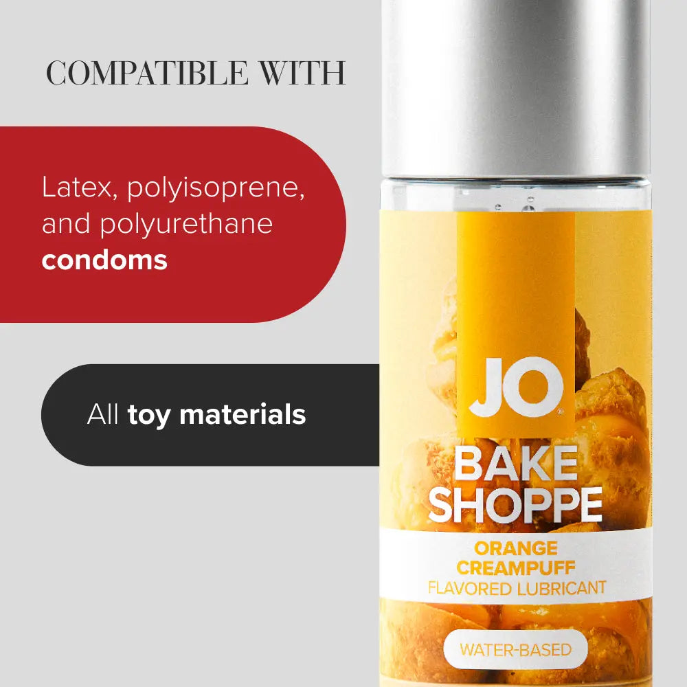 Affordable quality JO Bake Shoppe - Orange Creampuff - Orange Creampuff Flavoured Water Based Lubricant - 60 ml Bottle  from JO by Discreet Intimate Essentials with Discreet Delivery 