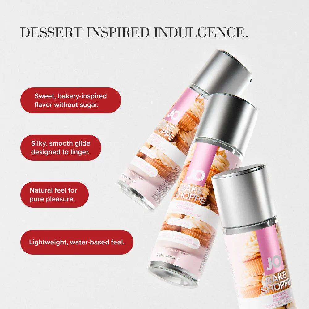 Affordable quality JO Bake Shoppe - Frosted Cupcake - Frosted Cupcake Flavoured Water Based Lubricant - 60 ml Bottle  from JO by Discreet Intimate Essentials with Discreet Delivery 