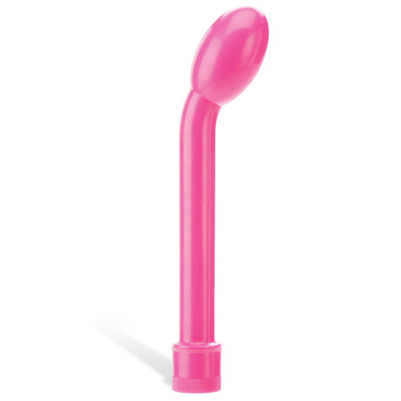 Adam & Eve G-Gasm Delight -  17.8 cm (7'') Vibrator in pink with angled head for g-spot stimulation.