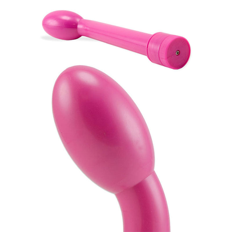 Adam & Eve G-Gasm Delight -  17.8 cm (7'') Vibrator in vibrant pink with a bulbous head for g-spot stimulation.
