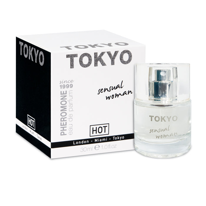 Hot Pheromone Tokyo - Sensual Woman - Pheromone Perfume for Women - 30 ml Bottle with stylish packaging.