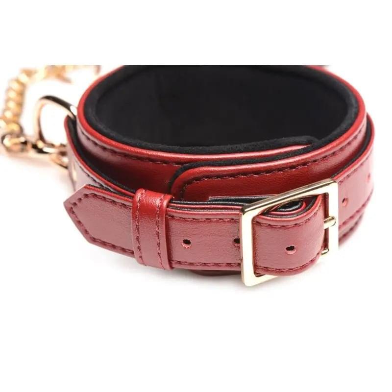 6 Pc PU Leather Bondage Set Burgundy Master Series Discreet Intimate Essentials.